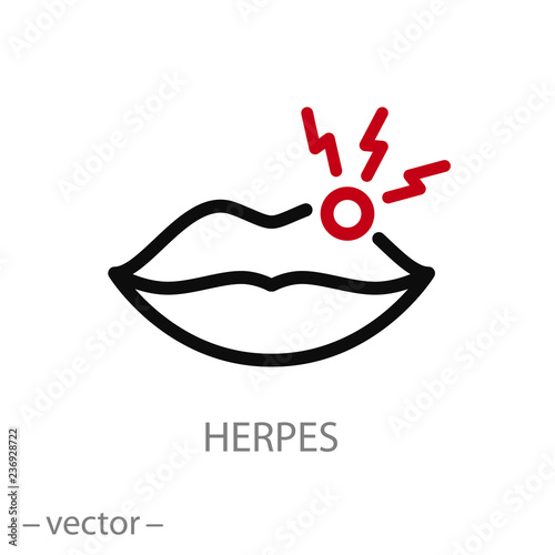 herpes vector icon