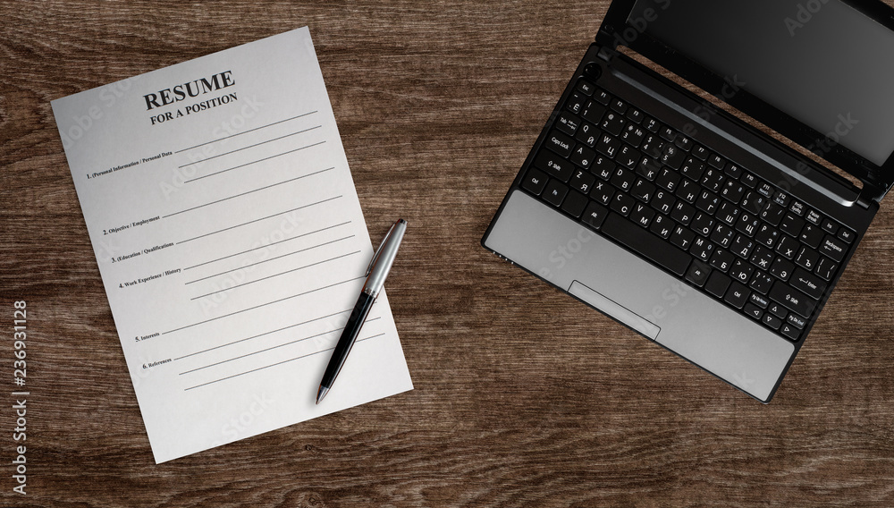 empty paper blank resume