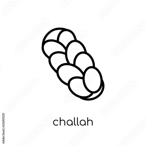 Challah icon. Trendy modern flat linear vector Challah icon on white background from thin line Religion collection