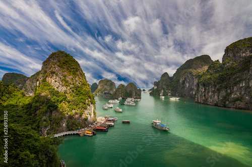 Picturesque sea landscape. Ha Long Bay, Vietnam. photo
