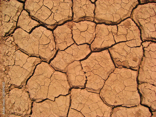 Dry mud surface Grand Bara Desert Djibouti