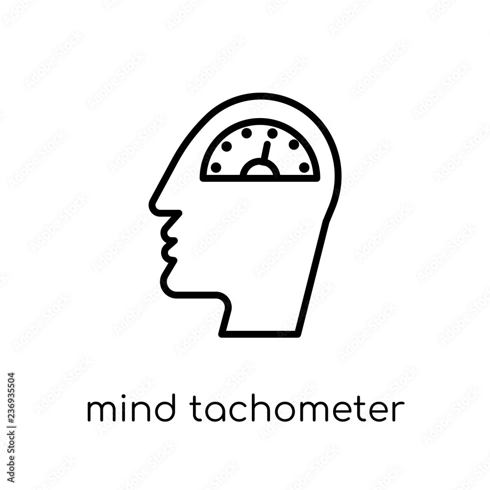 Mind tachometer icon from Productivity collection.