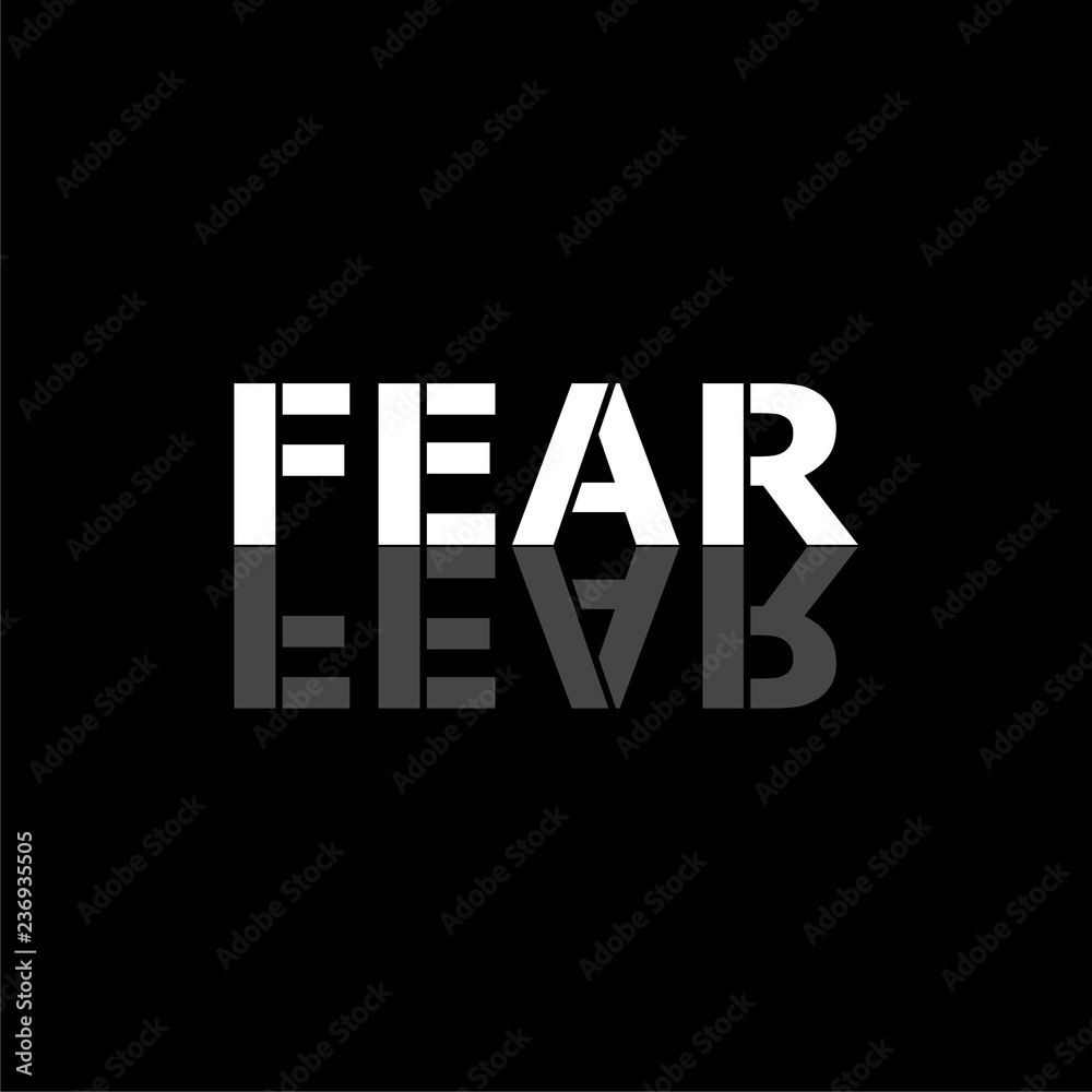 Fear icon, Fear icon or logo on dark background