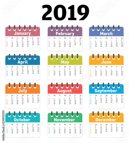 calendar 2019