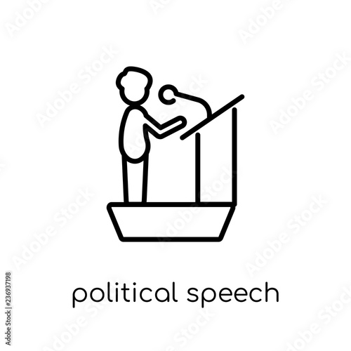 political Speech icon from Political collection.