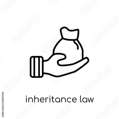 inheritance law icon. Trendy modern flat linear vector inheritance law icon on white background from thin line law and justice collection