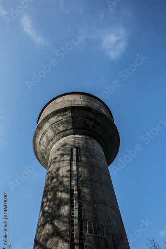 Low Angle shot of concrete water tower