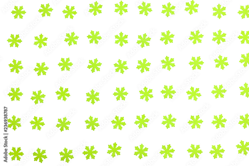beautiful green snowflakes on white background beautiful green snowflakes on white background
