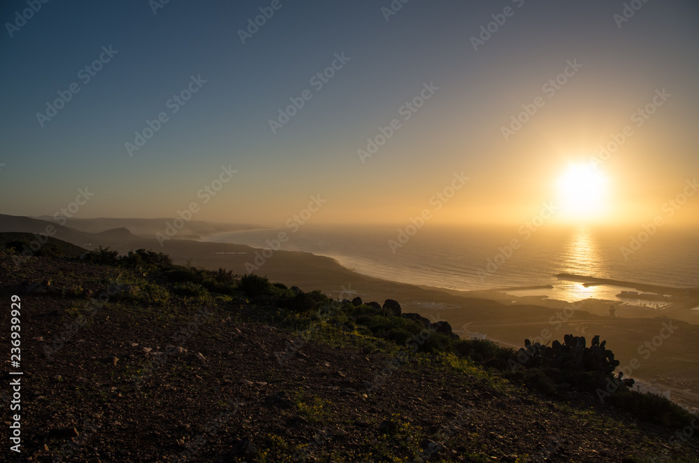 Panoramic coastal view along Sidi Ifni.