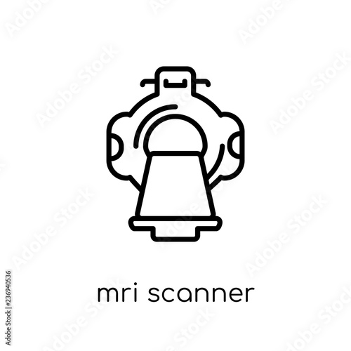 mri scanner icon. Trendy modern flat linear vector mri scanner icon on white background from thin line General collection