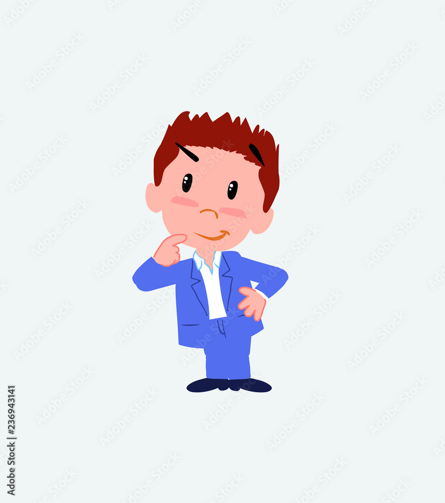 Businessman in casual style thoughtful and happy. Businessman in casual style thoughtful and happy.