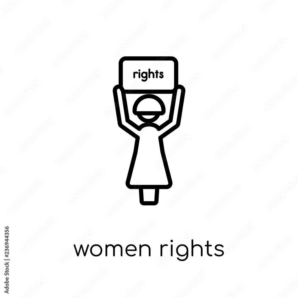 Fototapeta premium Women rights icon from Political collection.