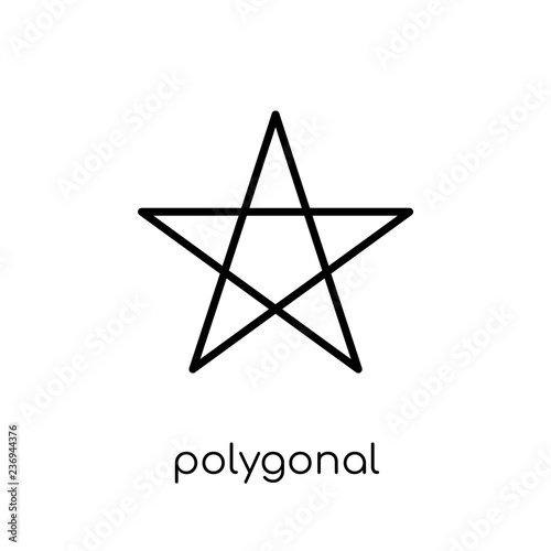 Polygonal ascendant signal icon from Geometry collection.