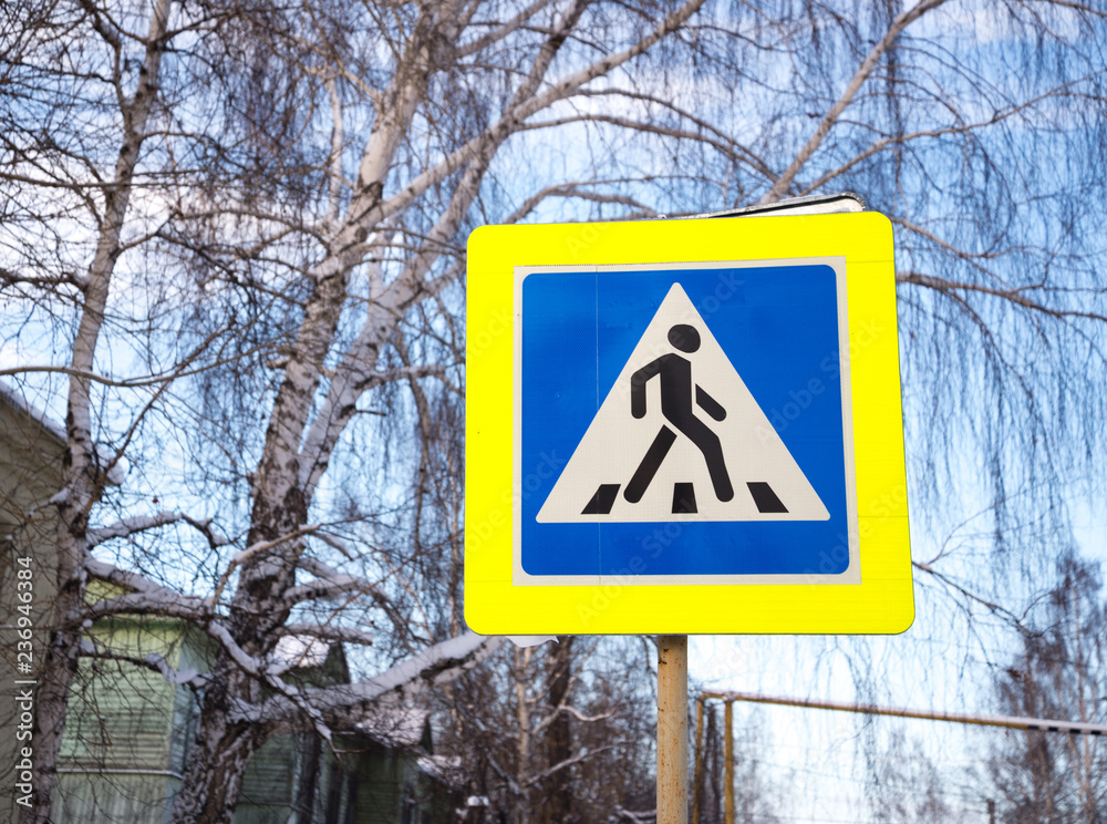 Zebra crossing, pedestrian cross warning traffic sign, pedestrian crossing road sign Zebra crossing, pedestrian cross warning traffic sign, pedestrian crossing road sign