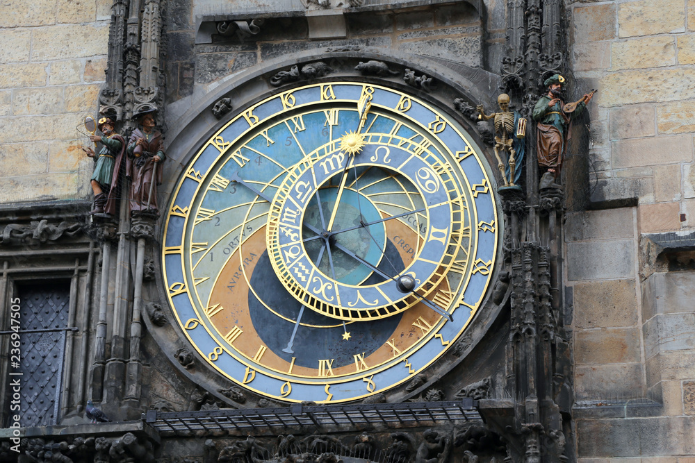 medieval astronomical clock located in Prague in the Czech Repub medieval astronomical clock located in Prague in the Czech Repub