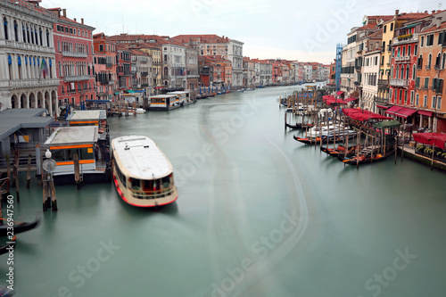 Passenger boat on the Grand Canal in Venice Italy Photographed w