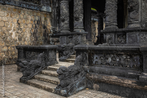 Imperial Khai Dinh Tomb in Hue, Vietnam. A UNESCO World Heritage Site.