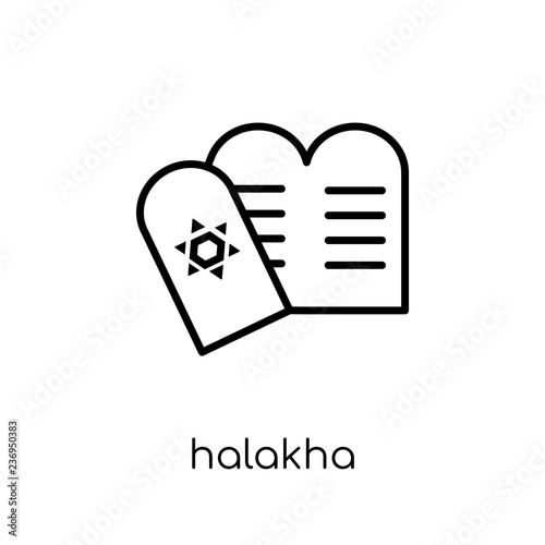 Halakha icon. Trendy modern flat linear vector Halakha icon on white background from thin line Religion collection