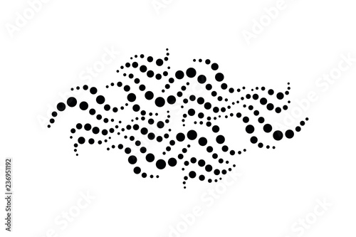abstract nature like silhouette by black circles