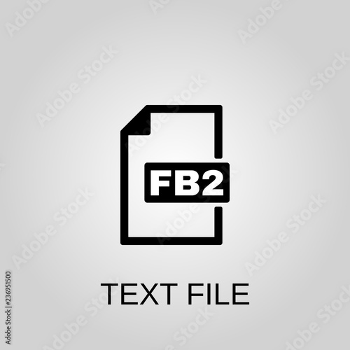 Fb2 text file icon. Fb2 text file concept symbol design. Stock - Vector illustration can be used for web.