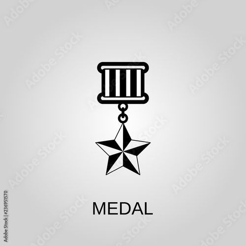 Medal icon. Medal concept symbol design. Stock - Vector illustration can be used for web.