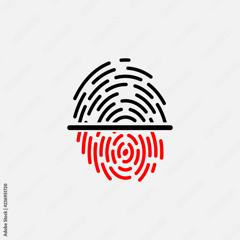 Fingerprint scanning icon. Fingerprint scanning concept symbol design. Stock - Vector illustration can be used for web. Fingerprint scanning icon. Fingerprint scanning concept symbol design. Stock - Vector illustration can be used for web.