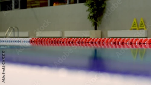 waves in the sports pool amid the track splitter