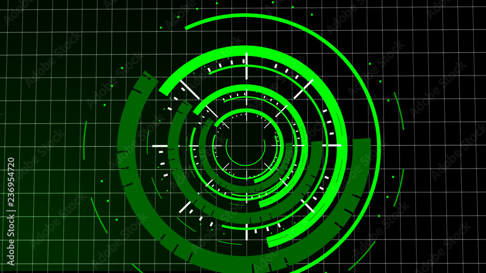Digital ai technology background. Futuristic green virtual graphic element. HUD design. 3D rendering. Digital ai technology background. Futuristic green virtual graphic element. HUD design. 3D rendering.
