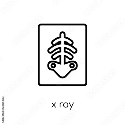 X ray icon. Trendy modern flat linear vector X ray icon on white background from thin line Health and Medical collection