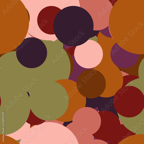 Rounds and circles. Seamless vector EPS 10 pattern with different colorful geometric figures.