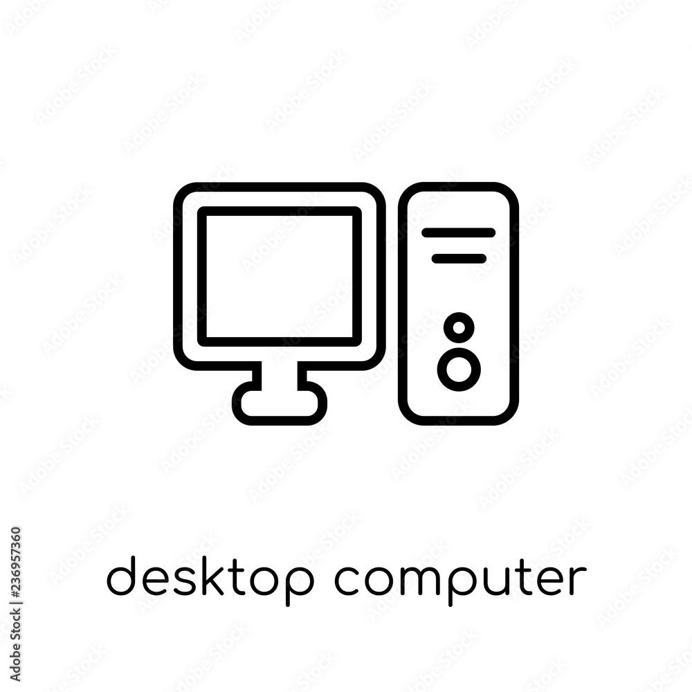 Desktop computer icon from Electronic devices collection. Desktop computer icon from Electronic devices collection.