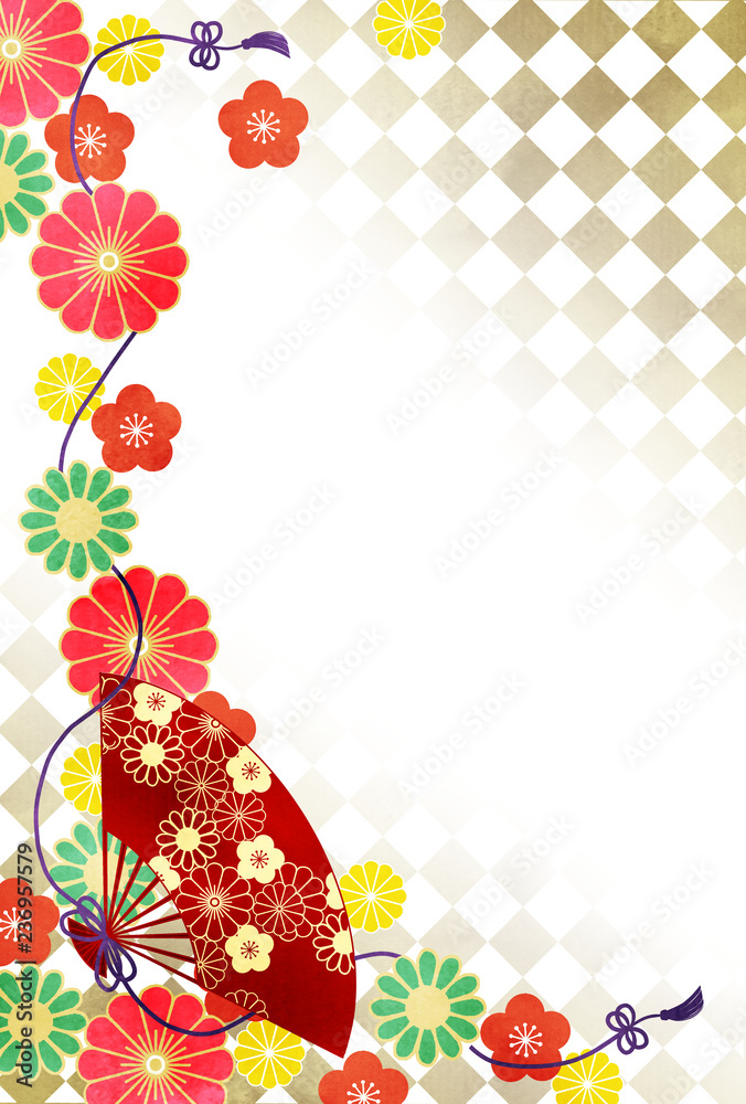 和柄扇子背景 Stock イラスト Adobe Stock
