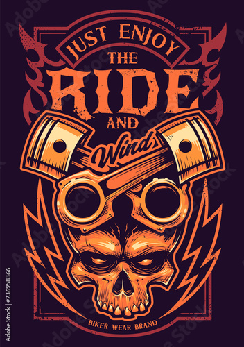 Just Enjoy The Ride Vector Biker Art