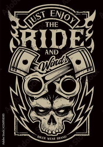 Just Enjoy The Ride Vector Biker Art