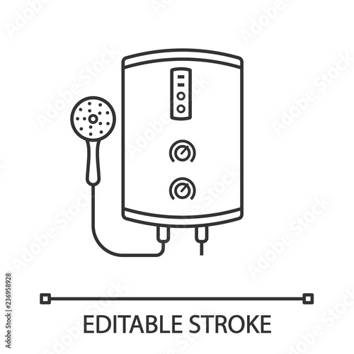Electric tankless water heater linear icon