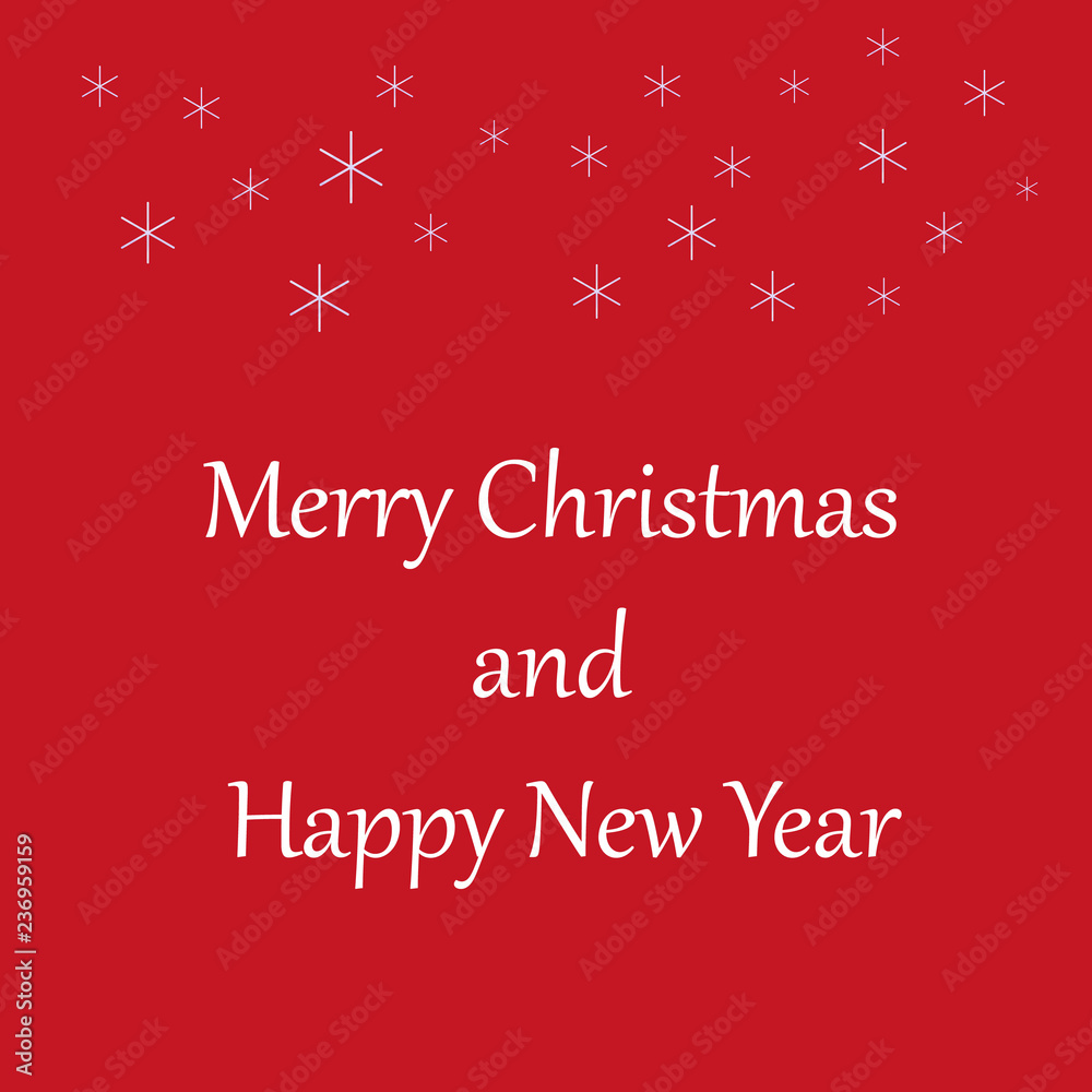 greeting card with christmas and happy new year