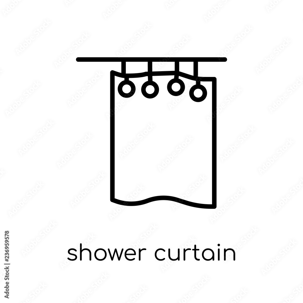 Φωτογραφία Shower curtain icon from Furniture and household collection.