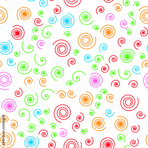 Abstract geometric pattern with Spirales. Multicolor Figures. Seamless vector EPS 10 pattern