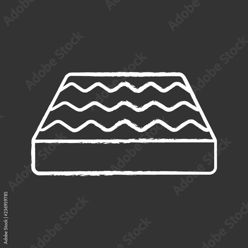 Orthopedic bed mattress chalk icon