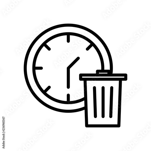Waste of time vector icon