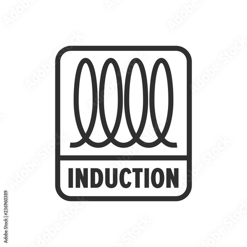 Induction (cooking) spiral, electrical sign photo