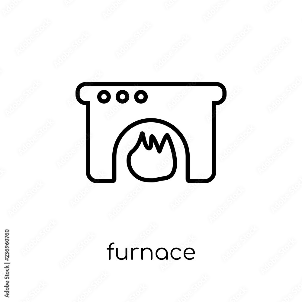 furnace icon. Trendy modern flat linear vector furnace icon on white background from thin line Electronic devices collection, outline vector illustration furnace icon. Trendy modern flat linear vector furnace icon on white background from thin line Electronic devices collection, outline vector illustration