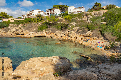 Fototapeta Naklejka Na Ścianę i Meble -  Mallorca in Balearic Islands, Spain. One of the most beautiful beach in the world with crystal clear turquoise waters and a wonderful paradise in the middle of the Mediterranean sea in Europe.