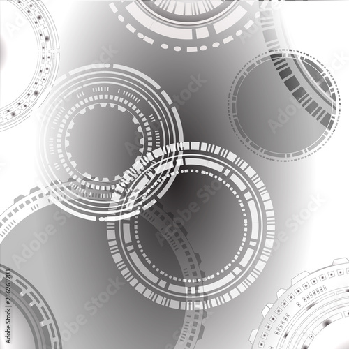 Abstract sphere shape of technology for background .