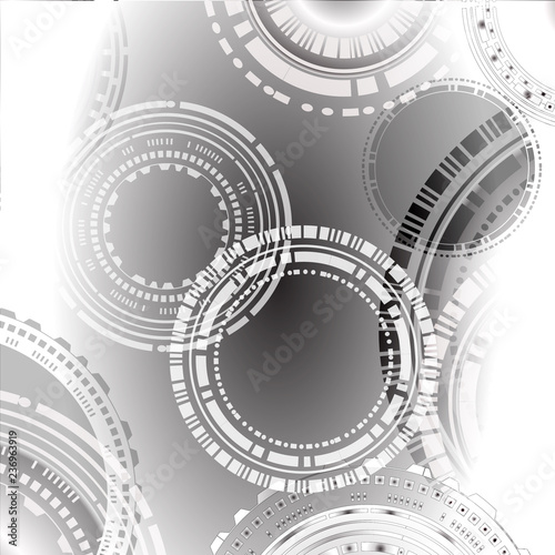 Abstract sphere shape of technology for background .