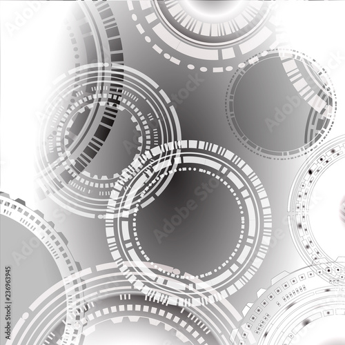 Abstract sphere shape of technology for background .