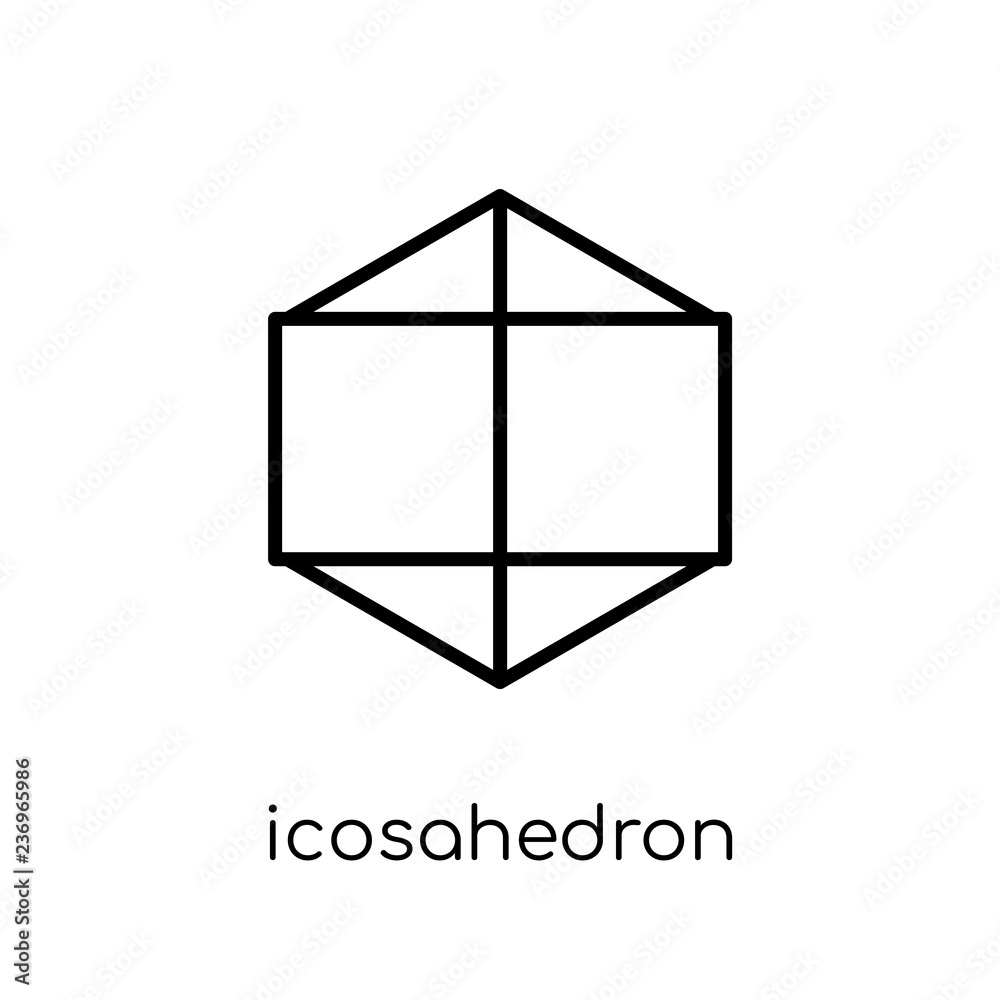 Icosahedron icon from Geometry collection.