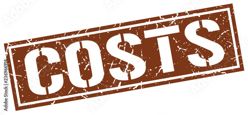 costs square grunge stamp