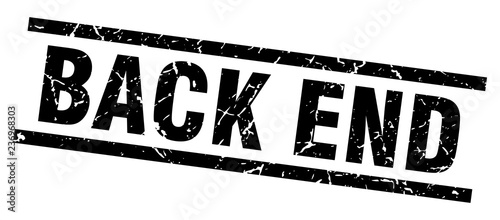 square grunge black back end stamp