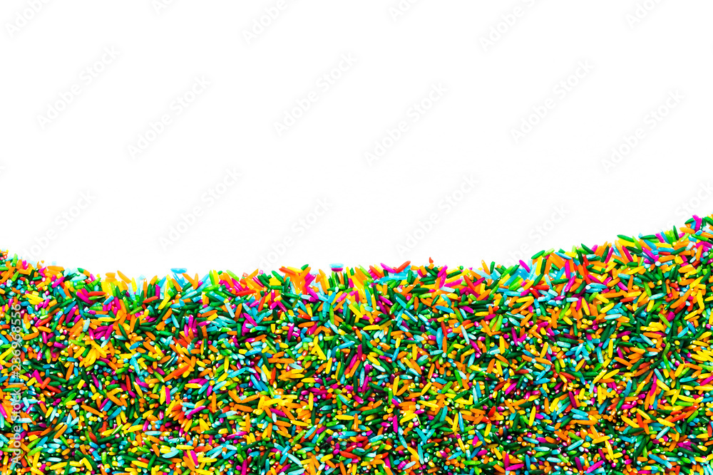 Growth concept with colorful rice grains